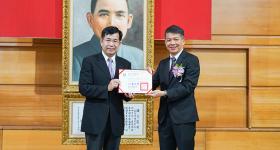 Dr. Shih-kai Chung being officially named President of NTUA